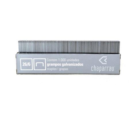 GRAMPO GALVANIZADO 26/6 CX. C/1.000 UNIDS. - CHAPARRAU