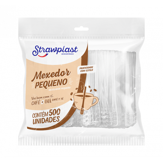 MEXEDOR PEQUENO PCT 500 UNIDADES - STRAWPLAST