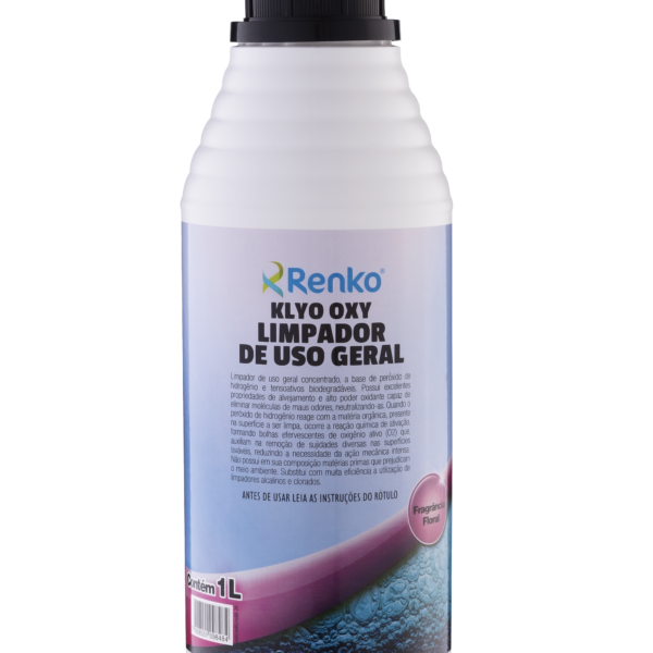 LIMPADOR PERFUMADO DE USO GERAL Á BASE DE PERÓXIDO KLYO OXY FLORAL 1L - RENKO