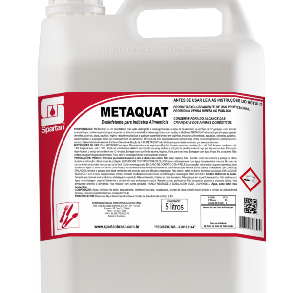 METAQUAT DESIFENTANTE- INDUSTRIA ALIMENTICIA 5L- SPARTAN